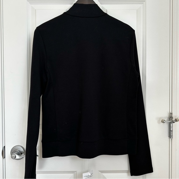 MaxMara Leisure Label-cut Black Outwear With Zipper Size: Medium US4/6 Spring - Picture 14 of 16